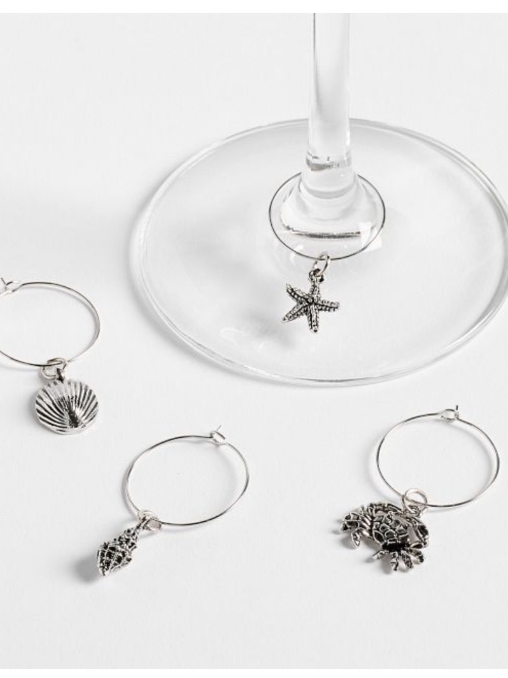 Coastal Wine Charms -
Mixed Set of 4